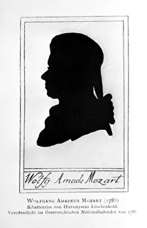 Amade: Silhouette of Wolfgang Mozart