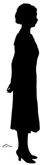 H L Oakley Collection: Silhouette of a woman