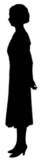 H L Oakley Collection: Silhouette of a woman
