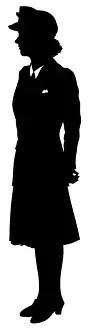 H L Oakley Collection: Silhouette of a woman in uniform