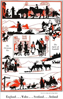 Stirrup: Silhouettes of traditional Christmas scenes