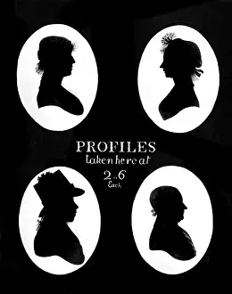 Profiles: Silhouettist advertisement, early nineteenth centurh