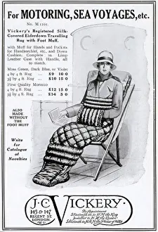 May18: Silk eiderdown travelling rug with foot muff, 1928