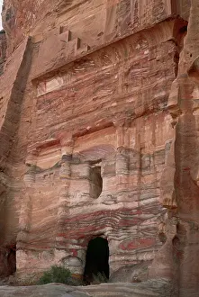 Sandstone: The Silk Tomb. Petra. Jordan