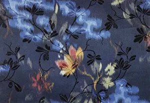 Weave: Silk weave of colored and small black flowers