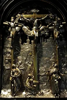 Copenhagen: Silver altar, with a frame of ebony, from the chapel of Husu