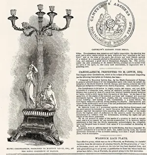 Candelabrum: Silver candelabrum from Madras Hindu community