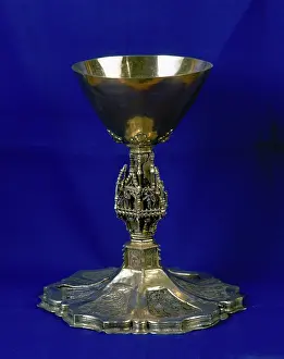 Communion: Silver chalice. Gothic. 14th century. From Church of Sant Ll