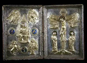 Diptych: Silver diptych of Christ Enthroned