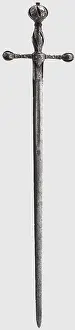 Encrusted: Silver-encrusted sword, England