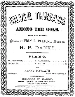 Eben: Silver Threads Among the Gold, sheet music, ?