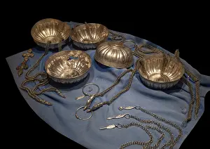 Uppland: Silver treasure, Museum, Gamla Uppsala, Uppland, Sweden