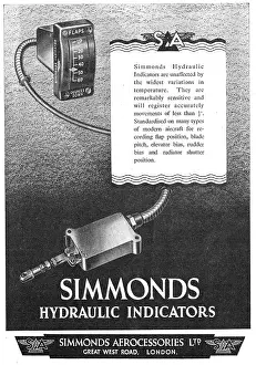 Indicators: Simmonds Aerocessories : Hydraulic Indicators