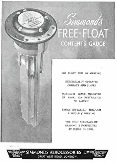 Simmonds Free Float Aircraft Contents Gauges