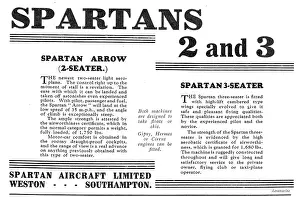 Seaters: Simmonds Spartan Aircraft - Two & Three Seaters