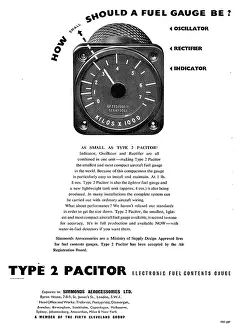 Pacitor: Simmonds Typer 2 Pacitor Electronic Fuel Contents Gauge