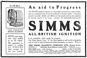 Magneto: Simms Aeroplane Magnetos