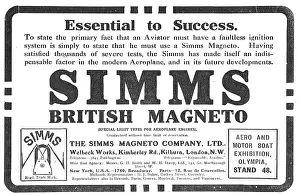 Magneto: Simms British Aeroplane Magnetos Essential To Success