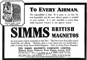Magneto: Simms Magneto For Resonsible Airmen