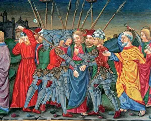 Predis: Simon Peter (Saint Peter) defends Jesus with a sword and hit