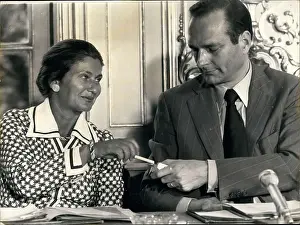 Ironic: Simone Veil and PM Jacques Chirac