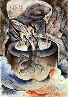 Upside: The Simoniac Pope, by William Blake