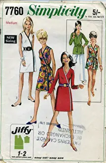 Simplicity: Simplicity pattern for ladies summer wrap dresses, 1968
