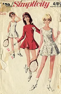 Simplicity: Simplicity pattern for ladies tennis and skating dresses