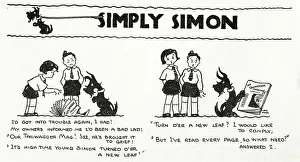 Verbal: Simply Simon Cartoon Strip by Iris Chick