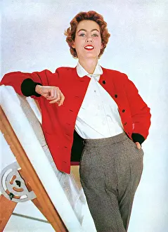 Houndstooth: Simpson's of Piccadilly jacket and slacks, 1954