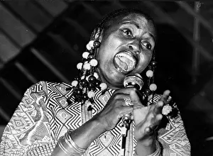 Makeba: Singer Miriam Makeba performing on stage in London
