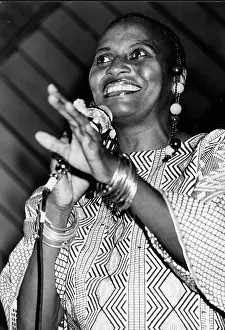 Miriam: Singer Miriam Makeba performing on stage in London