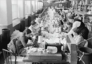 Stitching: Singer power machine sewing group, Mt. Holyoke