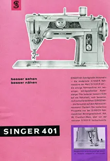 Handwork: Singer sewing machine advert