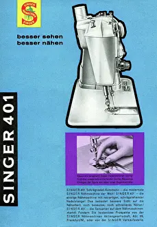 Handwork: Singer sewing machine advert