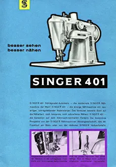 Handwork: Singer sewing machine advert