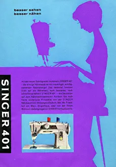 Handwork: Singer sewing machine advert