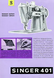 Handwork: Singer sewing machine advert