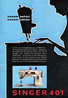 Handwork: Singer sewing machine advert