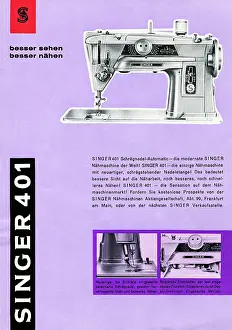 Handwork: Singer sewing machine advert