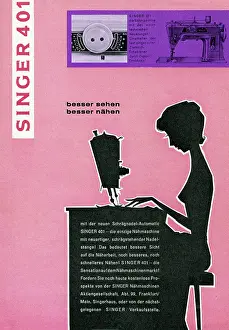Handwork: Singer sewing machine advert