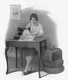 Dressmaker: Singer Sewing Machine - portable model 99K