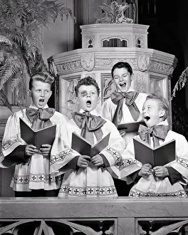 Honorable: Three Singing Smiling Innocent Choirboys Eying