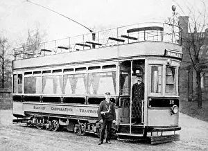Tramways: Single deck tram, Burnley, early 1900s
