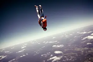 Rewarding: Single Man in Free-Fall Segment of a Skydive Prior