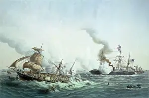 Weich: The Sinking of the Alabama by the Kearsage outside Cherb