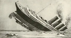 Shipwreck: Sinking of the American liner Lusitania after
