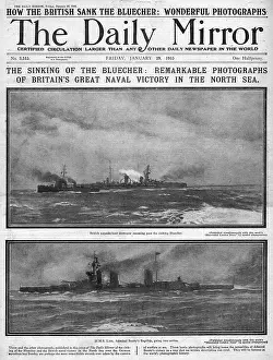 Bluecher: Sinking of German cruiser Bluecher, WW1