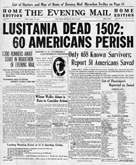 Naming: Sinking of the Lusitania, WW1