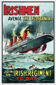 Shipwreck: The sinking of RMS Lusitania with the ship in